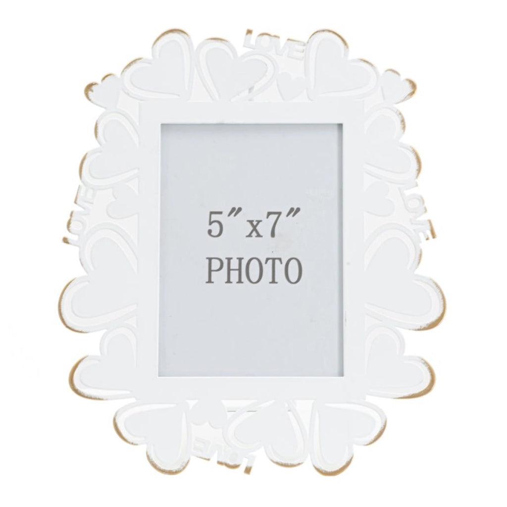 Portafoto Olistic 4, Bianco, Metallo, 25x14,5x27,7 cm