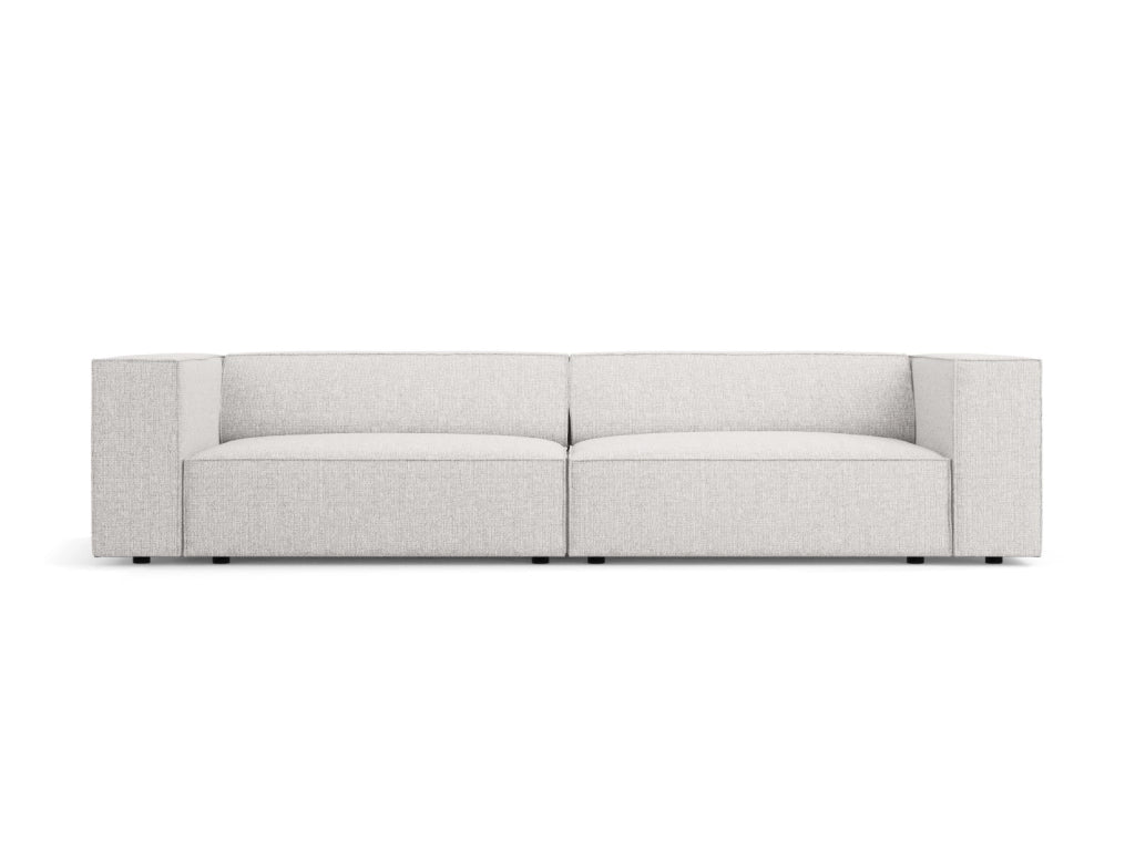 Cosmopolitan Design - Divano "Arendal" 4 posti in ciniglia grigio chiaro 