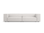 Cosmopolitan Design - Divano "Arendal" 4 posti in ciniglia grigio chiaro 
