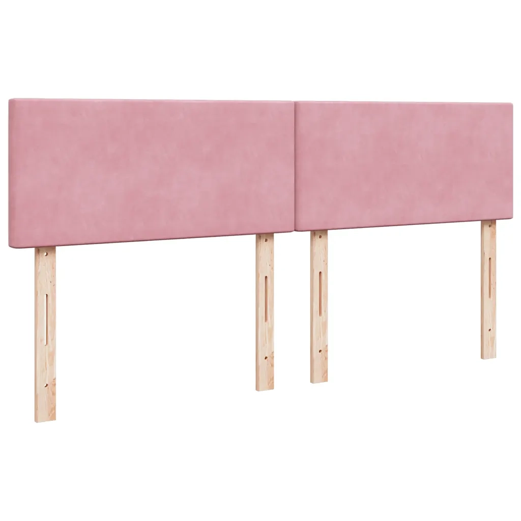 Giroletto a Molle con Materasso Rosa 200x200 cm in Velluto 3290129