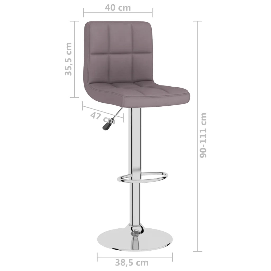 Sgabelli da Bar 2 pz Tortora in Tessuto cod mxl 55544
