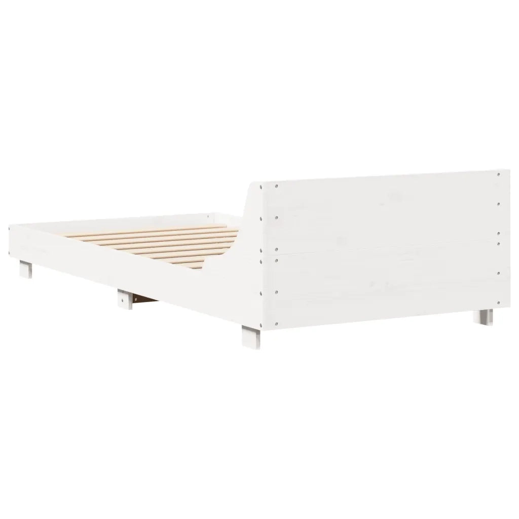 vidaXL Letto senza Materasso Bianco 90x200 cm Legno Massello di Pino