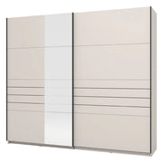 Armadio Camera da Letto Peio, Guardaroba Grande Appendiabiti, 245x217.5h cm Bianco Crema