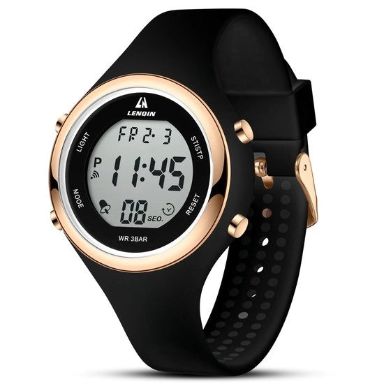 Orologio da donna acqua resistente - Cronografo digitale - Stoppista/ Funzione - Cinturino in silicone - Illuminazione di sfondo - Pianificazione efficiente - Orologio sportivo