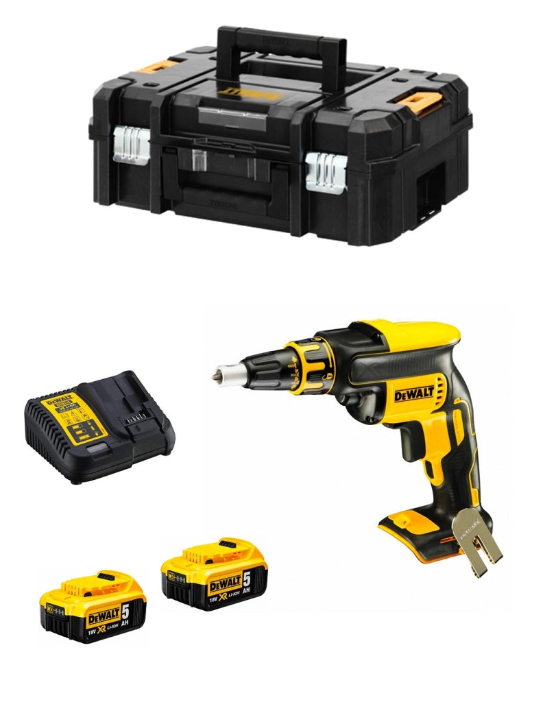 Avvitatore per Cartongesso DeWALT DCF620P2T (2 x 5,0 Ah + DCB115 + TSTAK II)
