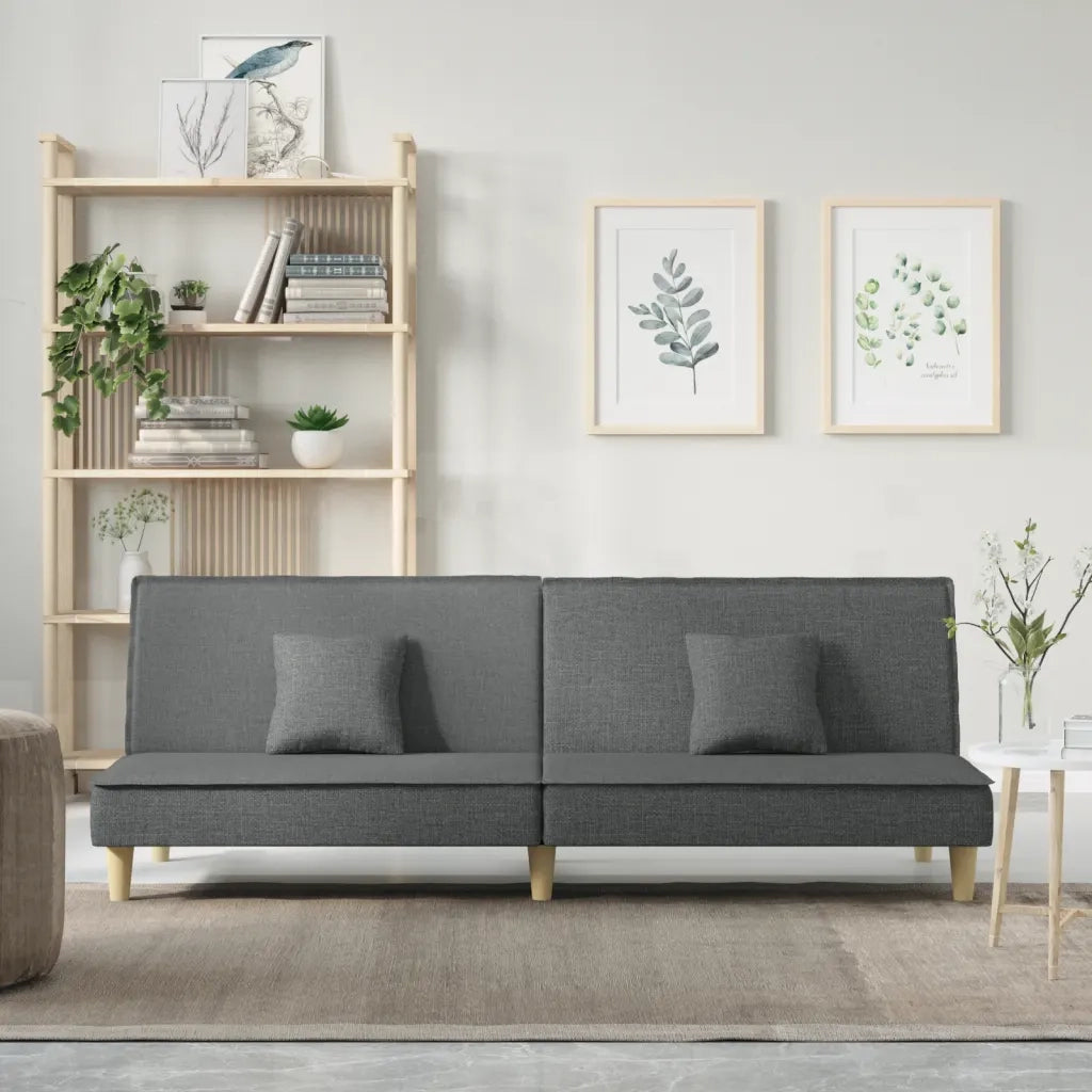 Divano letto | Sof¨¤ letto | Letto singolo Grigio Scuro in Tessuto