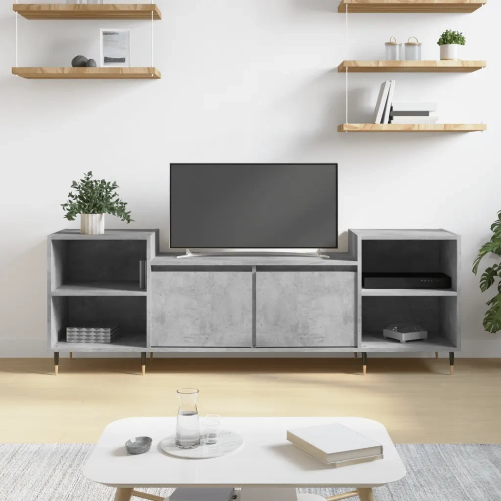 Mobile per TV Grigio Cemento 160x35x55 cm Legno Multistratocod mxl 126809