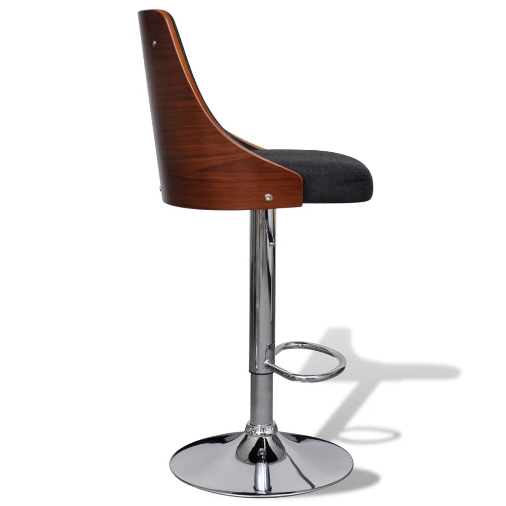 Set di 2 sgabelli da bar neri e legno design moderno 1202018