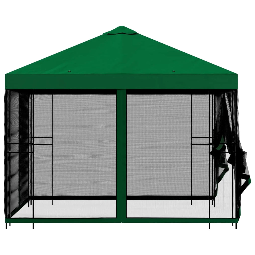 Gazebo da giardino con pareti laterali 3 x 3 m Verde 900341