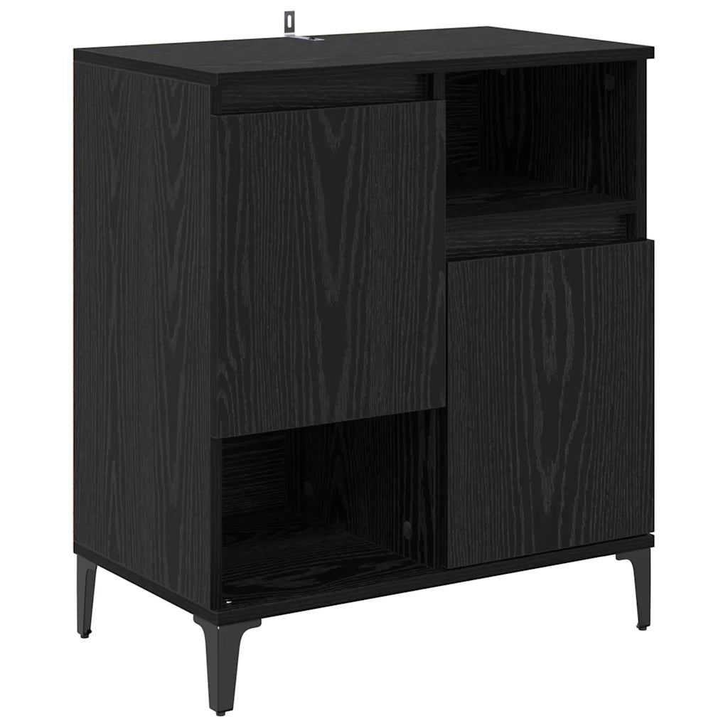 Credenza | Sideboards 2 pcs Rovere Nero 60 x 35 x 70 cm Legno multistrato