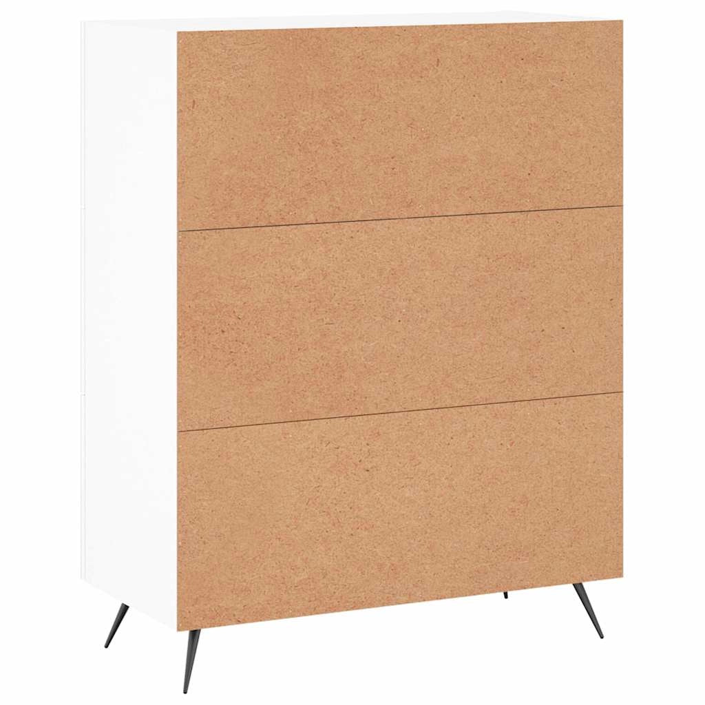 Buffet credenza cassettiera armadio mobile contenitore organizer per cucina soggiorno salotto 69,5 x 34 x 90 cm legno ingegnerizzato bianco 02_0030419