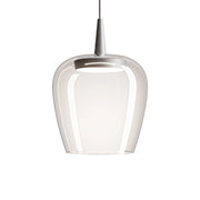 Zafferano Lampada a sospensione Bilia 230V LED 8W in alluminio e vetro borosilicato trasparente diametro 18 cm altezza totale 324 cm professionale