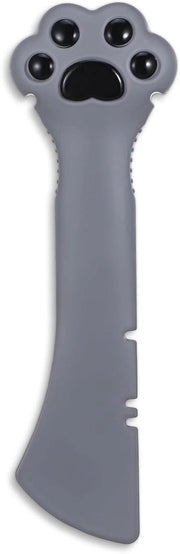 Lepel in Silicone per Cane e Gatto - Apripetri per Cibo in Scatola - Spatola a Piede di Gatto - Spatola Grigia - Cucchiaio per Cibo Liquido - Cucchiai per Mescolare - Cibo in Scatola - Utensile di Cucina Pratico per Animali Domestici