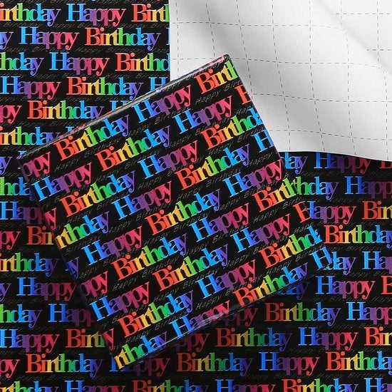 Pacco di regalo per bambini 6 fogli - Cadeaupapier per bambini - Pacco di regalo con disegno colorato - Dimensioni 50x70 cm