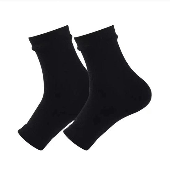 Sokkeri support singolo, nero puro *5, compressi singolo supporto, calzini fitness outdoor, protezione sportiva, compressi aperti per piede.