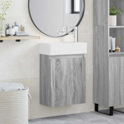 Mobile bagno con rubinetto Sonoma grigio 45,5 x 22,5 x 84 cm 889457