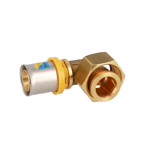 ANGOLO DADO GIREVOLE E SEDE PIANA CON GUARNIZIONE PRESSARE MULTISTRATO- 3/4 x 26- GF- pezzi 1