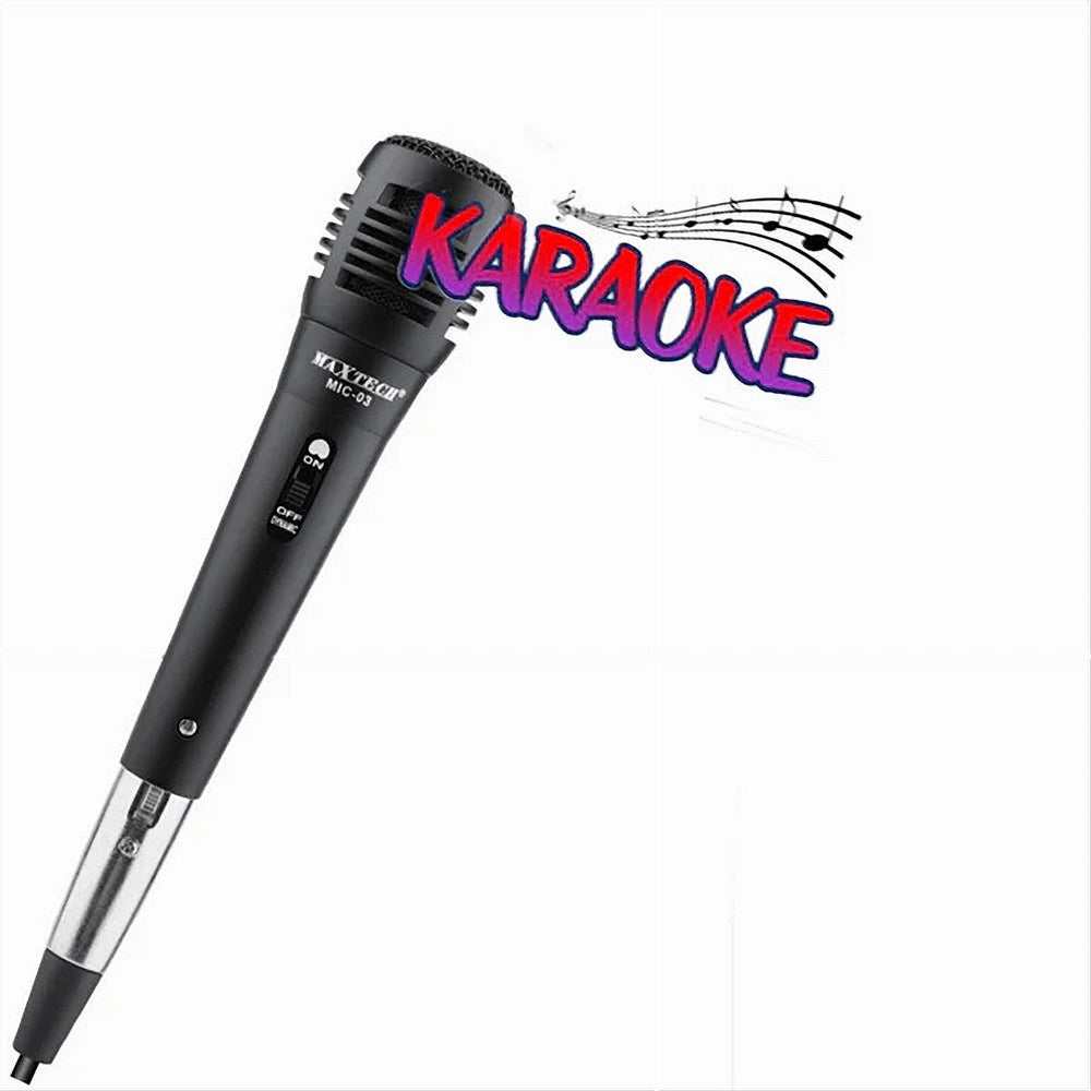 Trade Shop - Microfono Con Cavo Jack 6.5mm 2mt Amplificatore Per Karaoke Eventi Fm-570 Mic-12 -