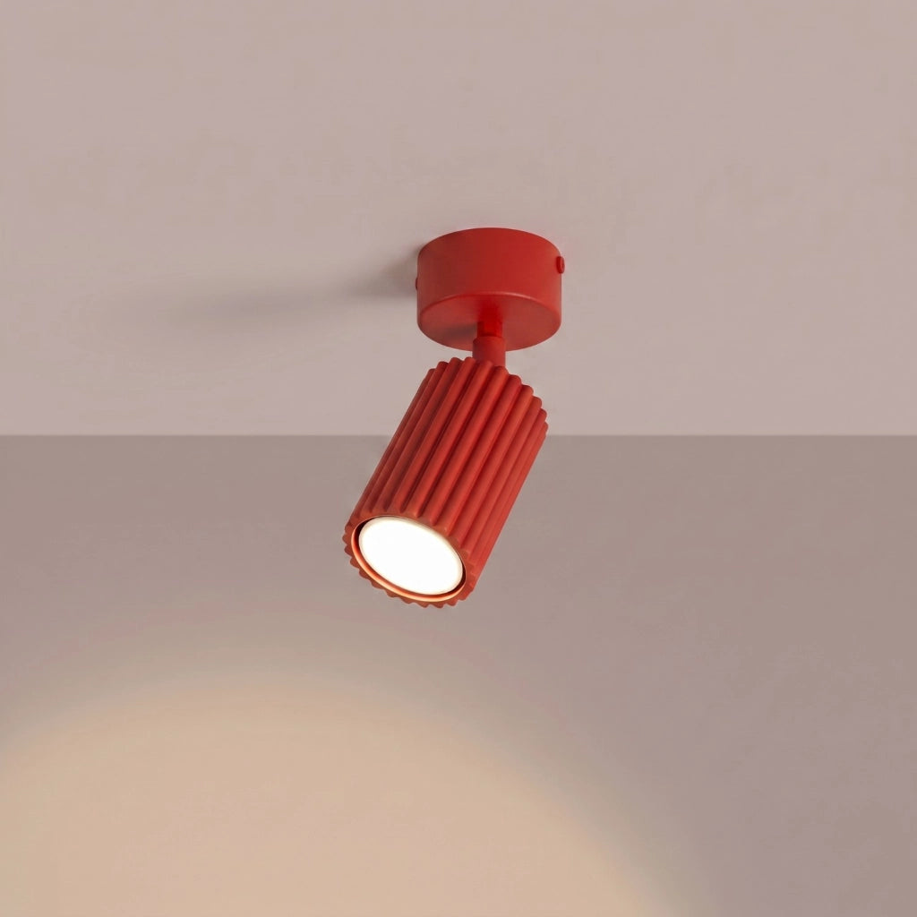 Plafoniera KARBON 1 rosso