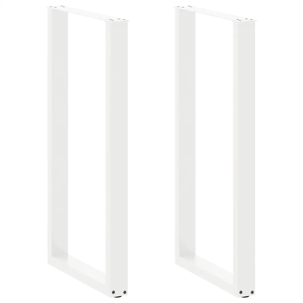 Gambe per tavolo da bar forma U 2 pz bianche 60x(110-111) cm 4013249