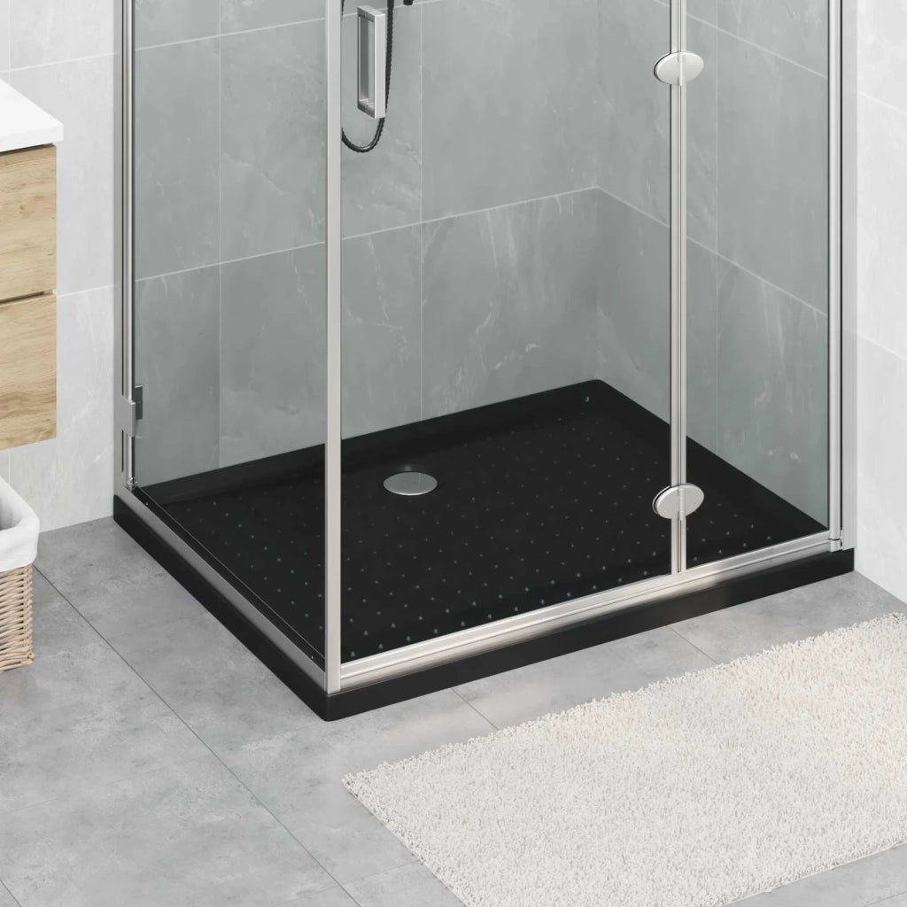 Vassoio base doccia con punti 100 x 80 x 4 cm ABS Nero 42033512