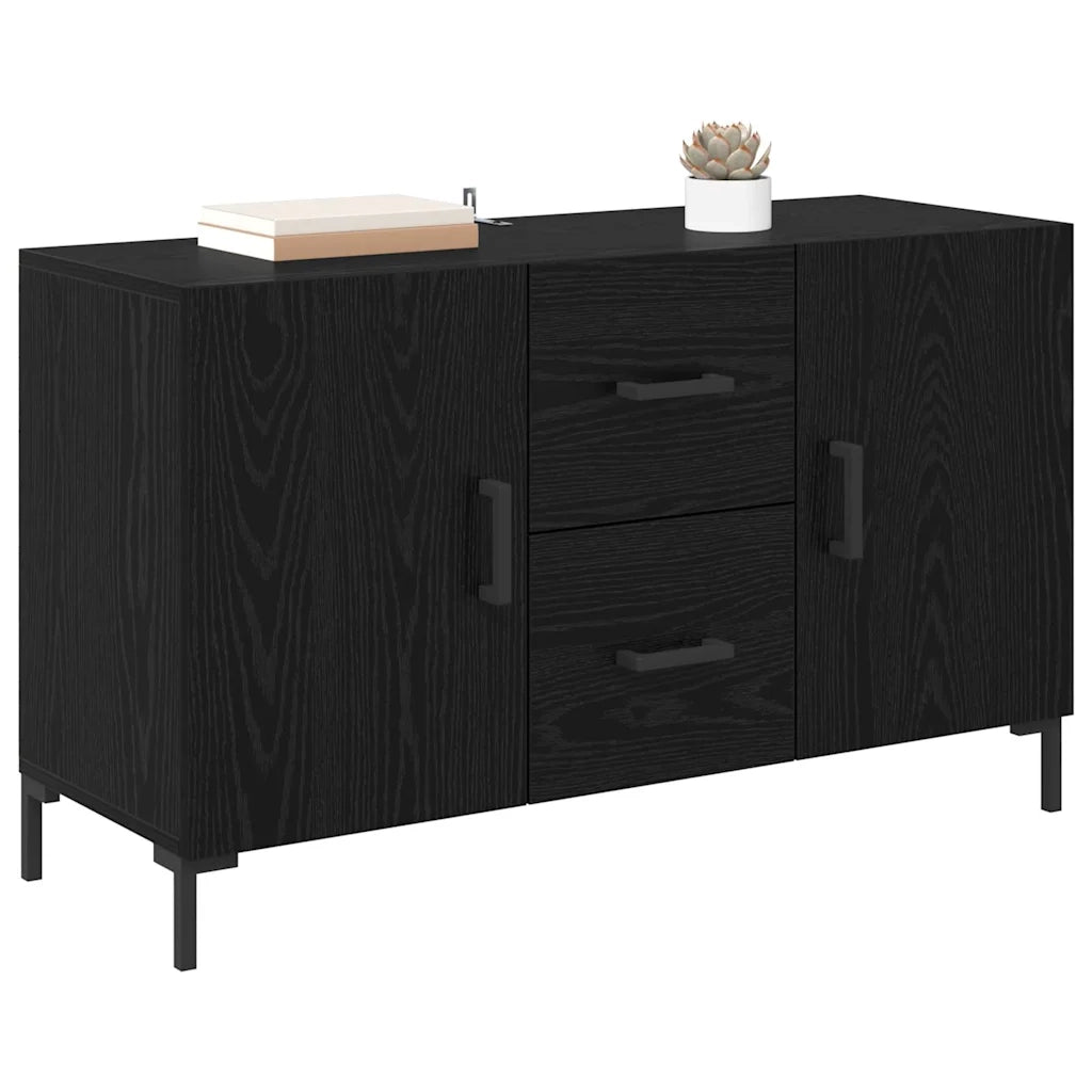 Credenza-Buffet-Armadio da cucina Rovere Nero 100 x 36 x 60 cm Legno multistrato 470305