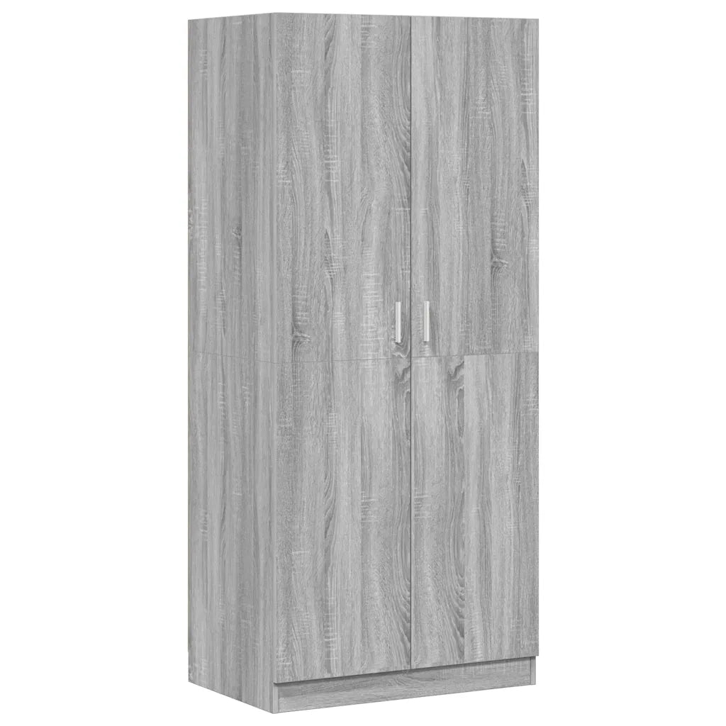 Armadio Grigio Sonoma 80x52x180 cm in Legno Multistrato 815352
