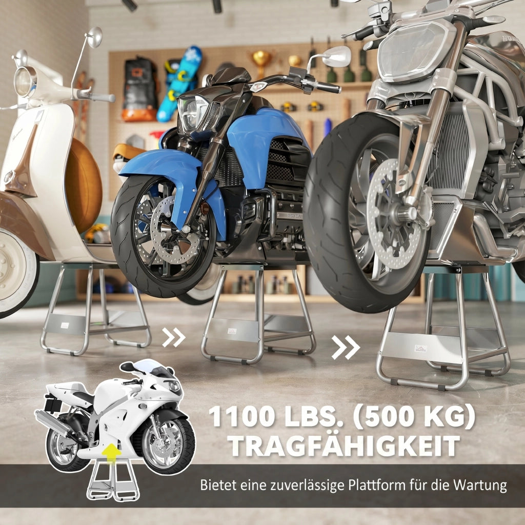 Cavalletto Moto Universale ¨C Xylo ¨C Acciaio Grigio Portata 500kg
