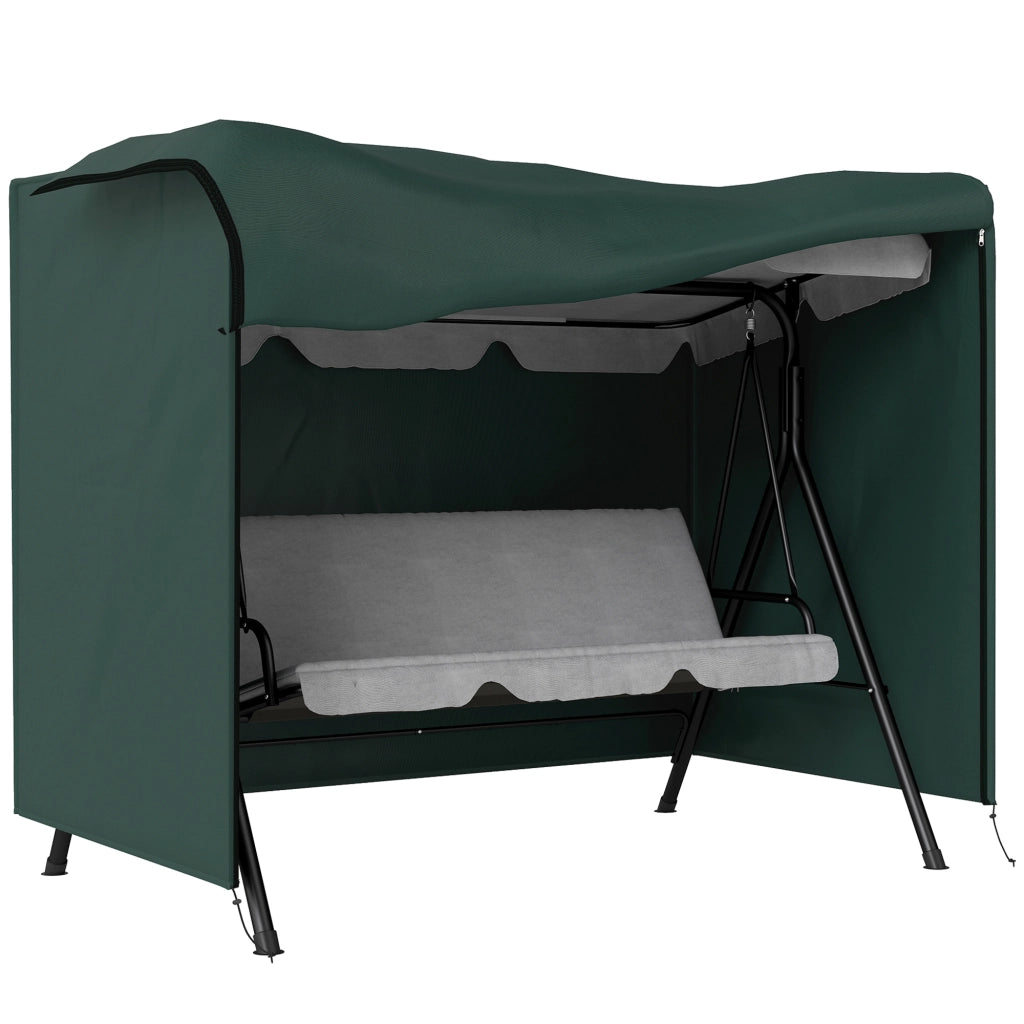 Copertura per altalena da giardino 3 posti ¨C zephmum ¨C Verde 205x124x164 cm