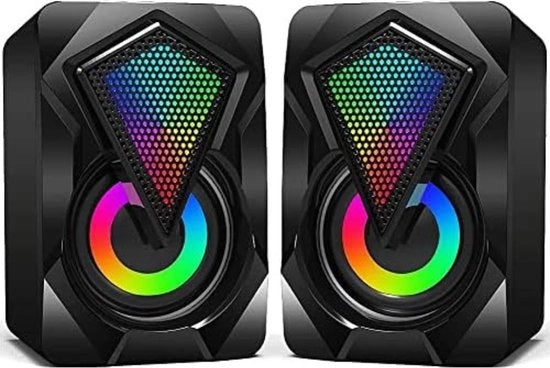 Altoparlanti per PC - Altoparlanti per Computer - Altoparlanti per Giochi - Nero