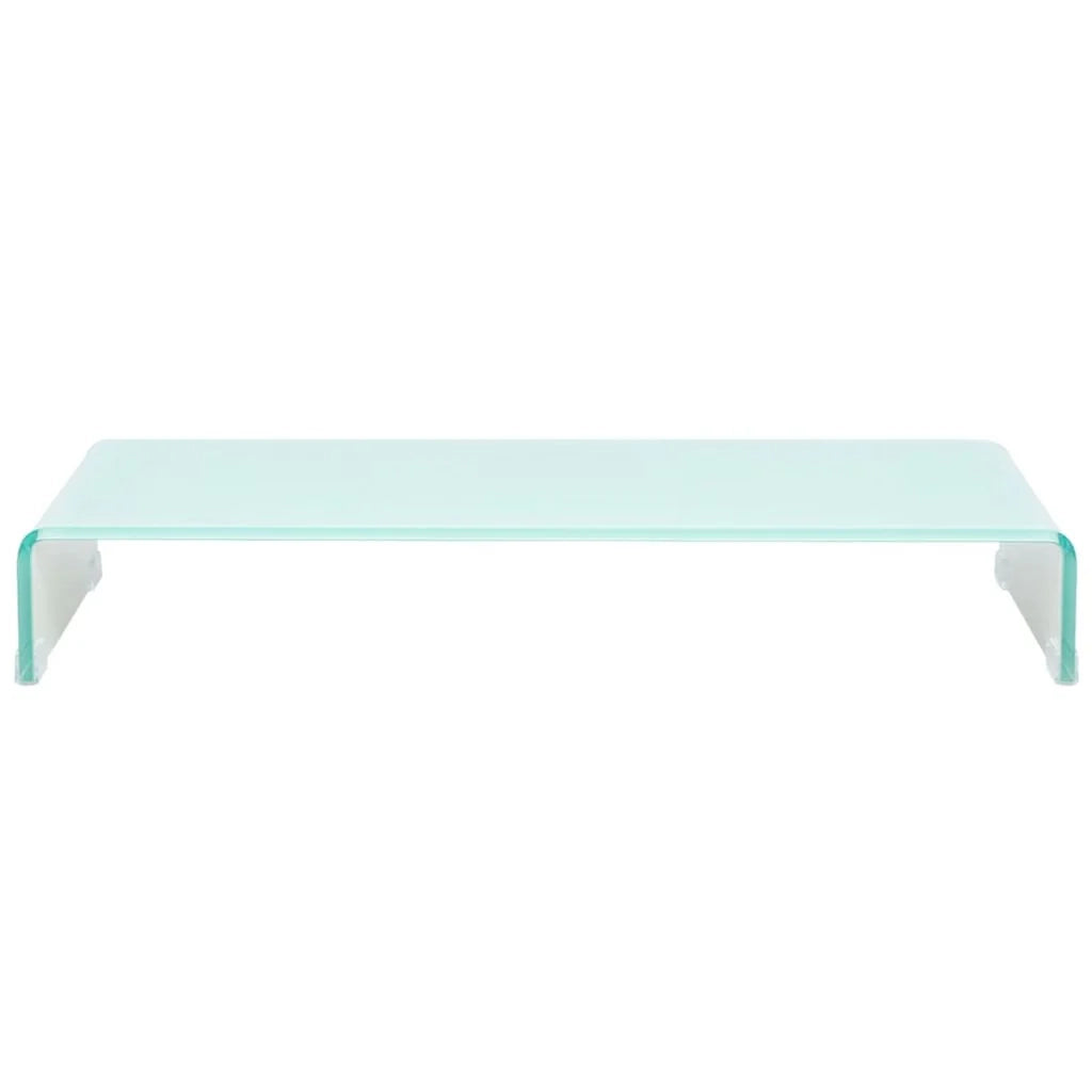 Pratico mobile porta TV/credenza di design per monitor da 90 cm vetro bianco 2502252
