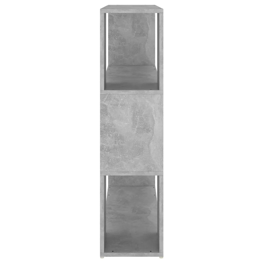 Libreria Divisorio-Scaffale per Libri-Mobile di Stoccaggio Grigio Cemento 100x24x94 cm