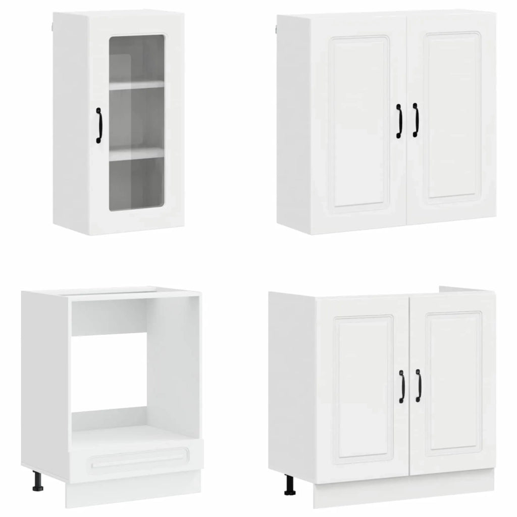 Unità Cucina KALMAR 8 pcs Bianco Lucido Legno ingegnerizzato 3438375