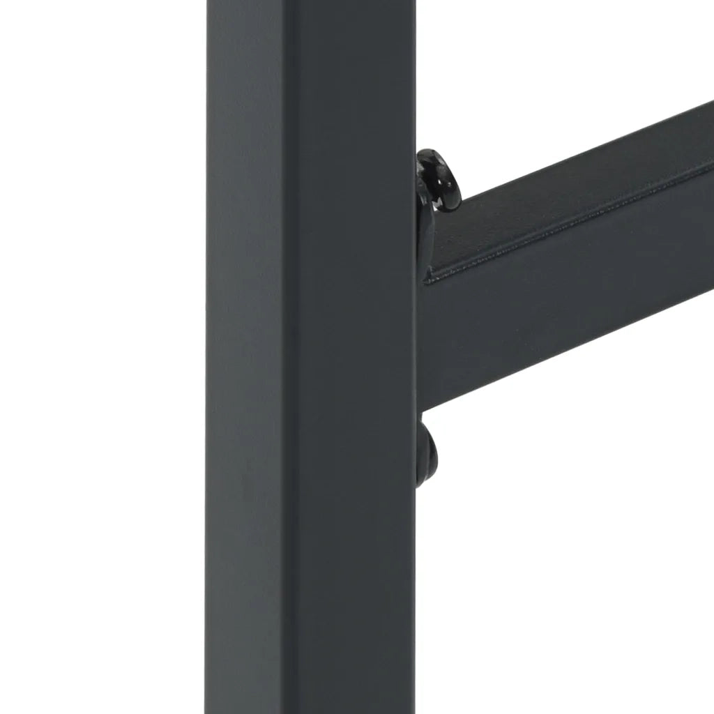 vidaXL Sgabelli da Bar 4pz Neri 38x38x80 cm Acciaio Verniciato Polvere
