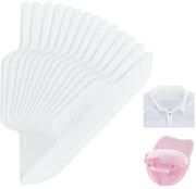 Cappuccetti assorbenti da sudore 100 pezzi - Protezioni per cappuccio 293 x 68 mm - Assorbenne il sudore - Per cappucci e magliette - Facili da utilizzare - Resistenti alla lacerazione e alla lavatrice