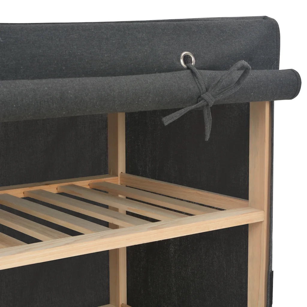 Armadio Grigio 200x40x170 cm in Tessuto CFW1341455