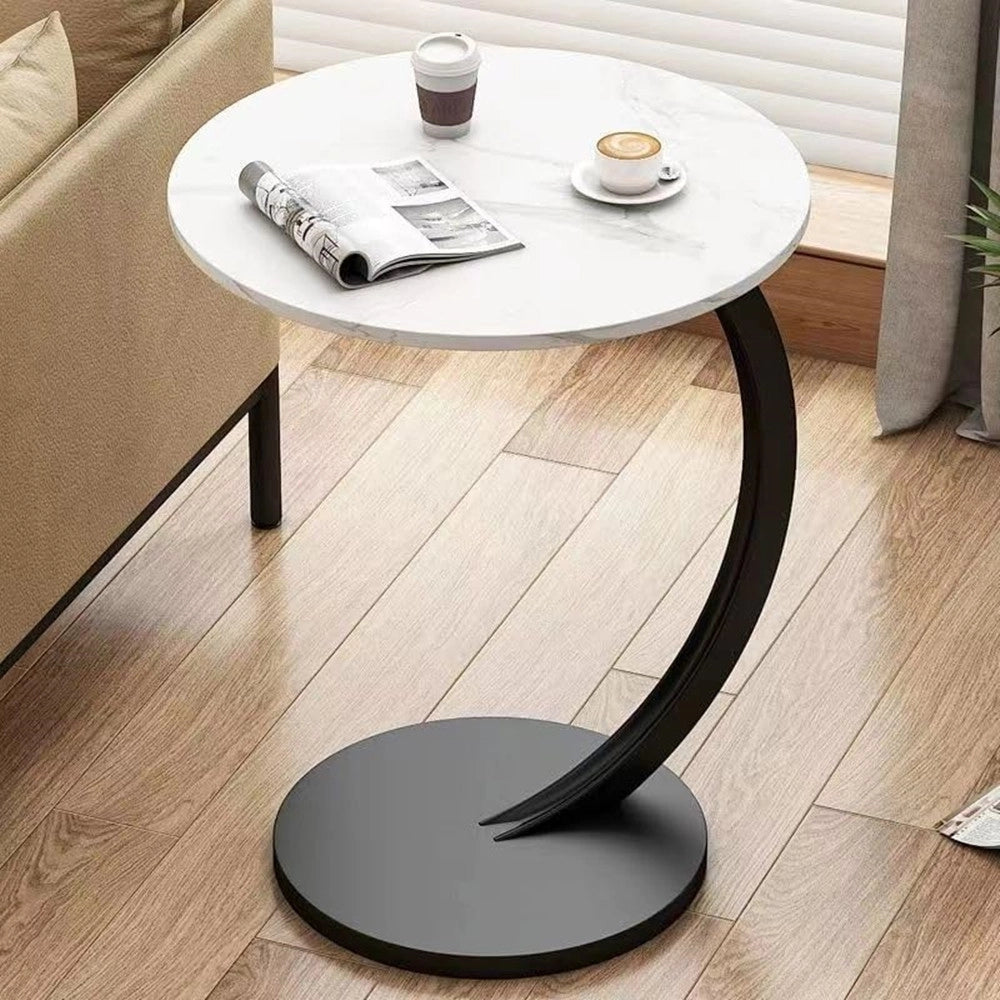 Trade Shop - Tavolino Laterale A Forma Di C Moderno Elegante Per Soggiorno Salotto Divano Camera -