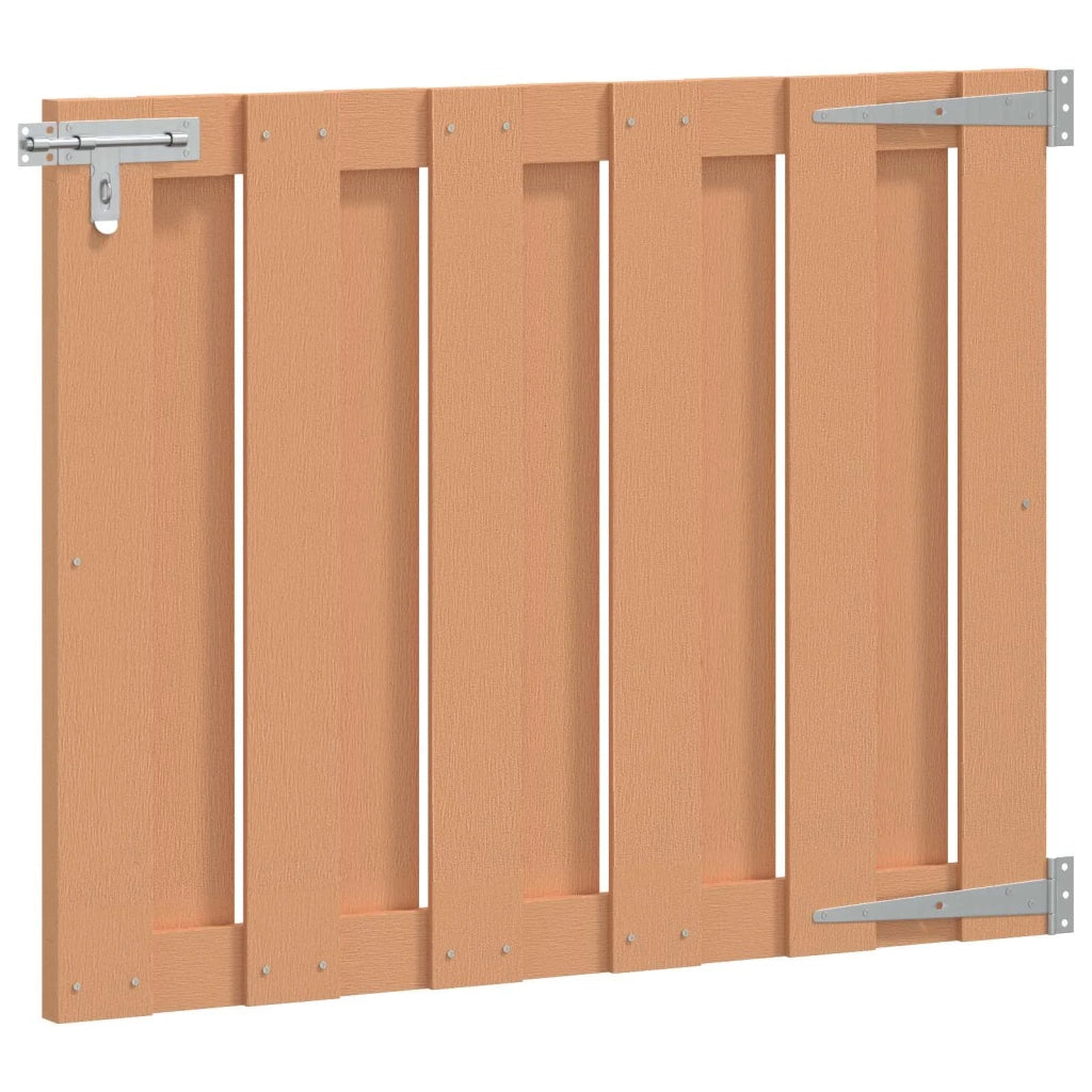 Cancello da giardino 100 x 80 cm WPC e Alluminio Marrone