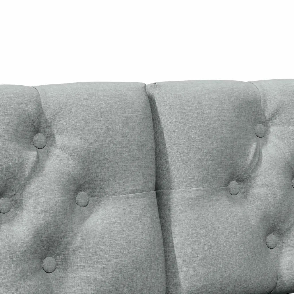 Testiera imbottita Grigio chiaro 180 cm Pino massello 879159