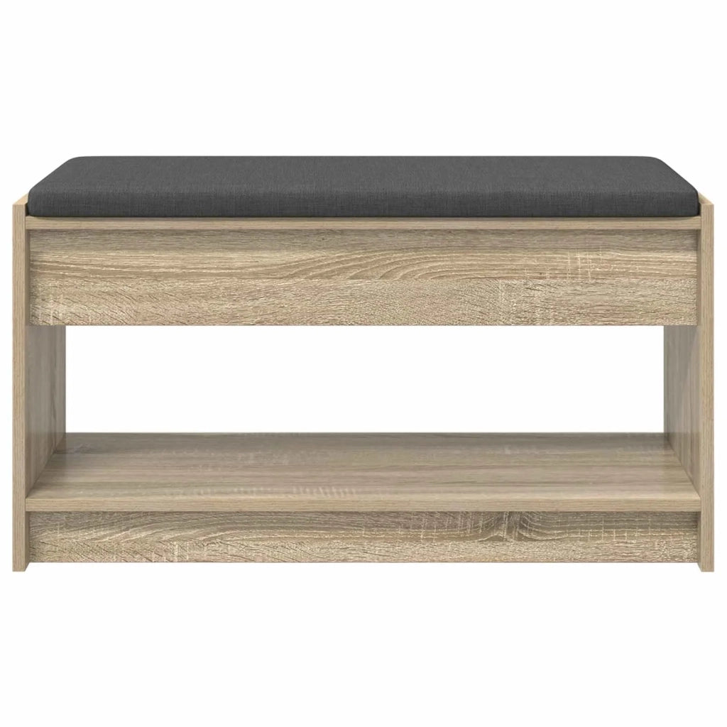 Panca per ingresso con cuscino Rovere Sonoma 83 x 38 x 45 cm