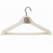 Trade Shop - Set 3 Pz Grucce Stampelle In Plastica Appendiabiti Vestiti Pantaloni Beige 79316 -