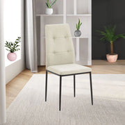 Set 4 Sedie da pranzo tessuto beige Adara 63.5x44x89h
