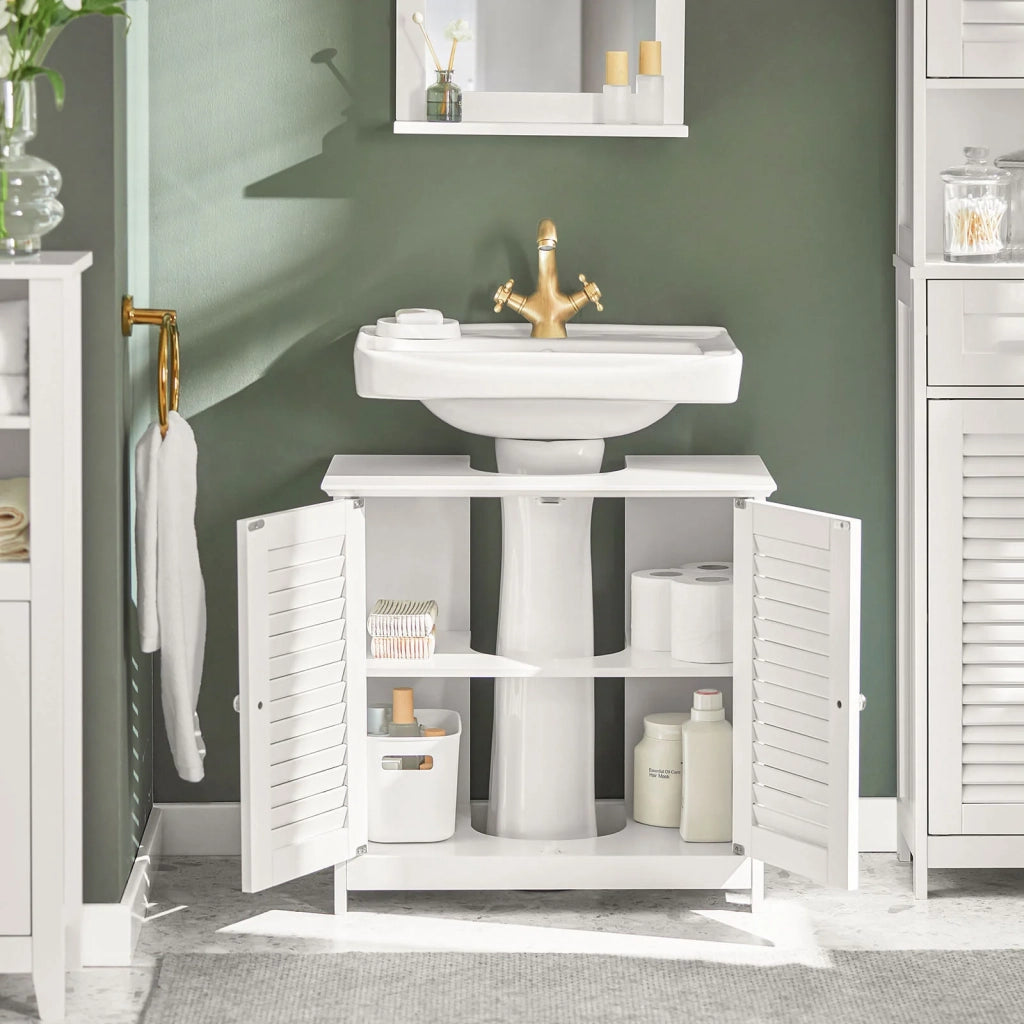 Mobiletto Bagno Cassettiera Bagno Armadietto Bagno Mobile Sottolavabo per Bagno Bianco FRG237-II-W SoBuy