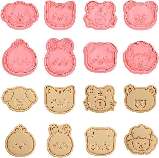 Set di 8 Forme di Cuccioli, 3D Forme di Cucchiaino in Plastica per Padelle, Fondant e Decorazione di Torta
