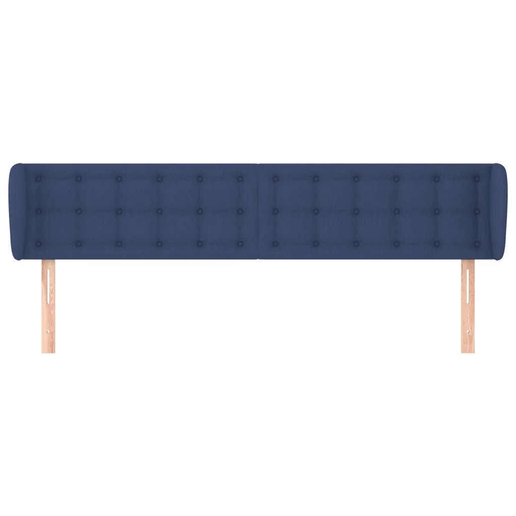 Testiera ad Orecchio Blu 163x23x78/88cm in Tessuto