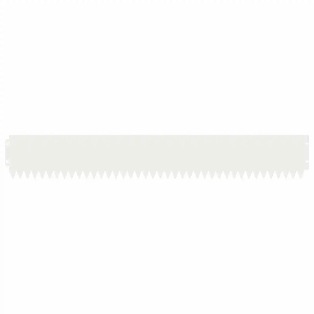 Bordura per Prato 10 pcs 103 x 15 cm Acciaio Bianco 8008451