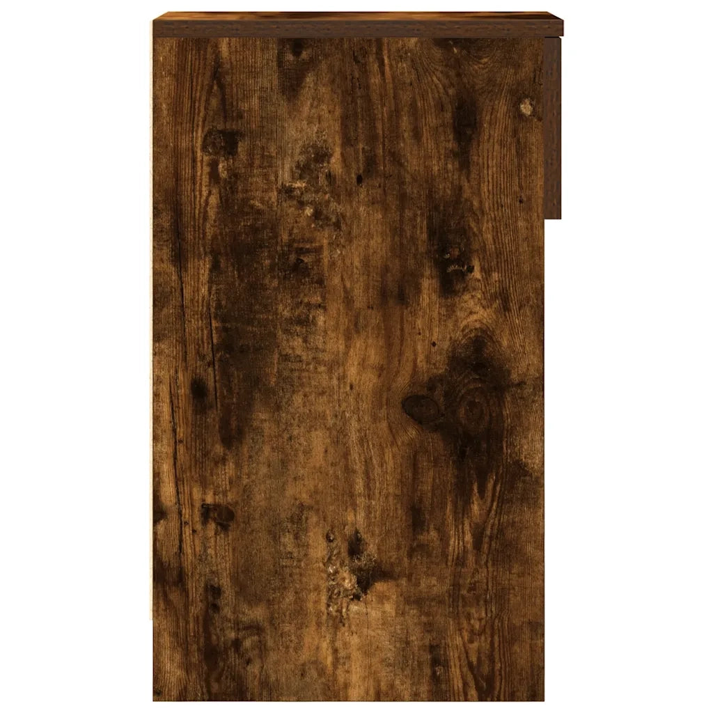 Comodino | Armadio da Notte | Mobiletto da notte con Cassetto Rovere Fumo 20x36x60 cm