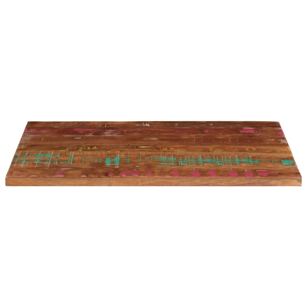 Piano Tavolo 100x50x3,8 cm Rettangolare in Massello di Recupero 371125