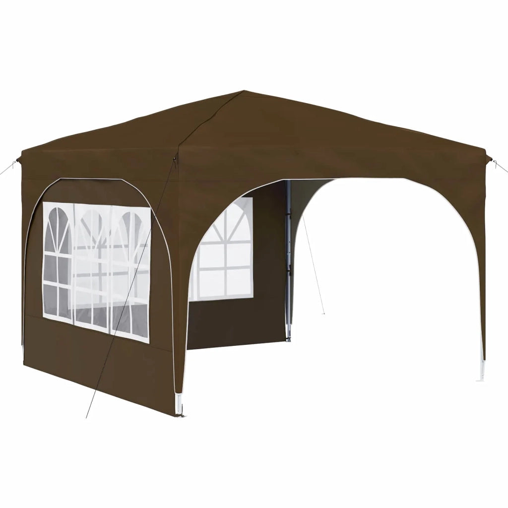 Tenda per feste a pop-up-Gazebo 290 x 290 x 245 cm Tortora 685427
