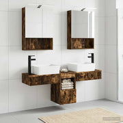 Set di Armadi da Bagno 5 pcs Rovere Fumo 50 x 14,5 x 70 cm 3406323